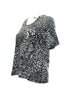 Canel Oversize Leopar Desenli Kadın T-Shirt - Kısa Kol - Günlük