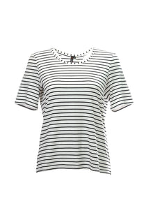 Canel Minimalist Çizgili Kadın T-Shirt - Rahat ve Şık Günlük Kullanım