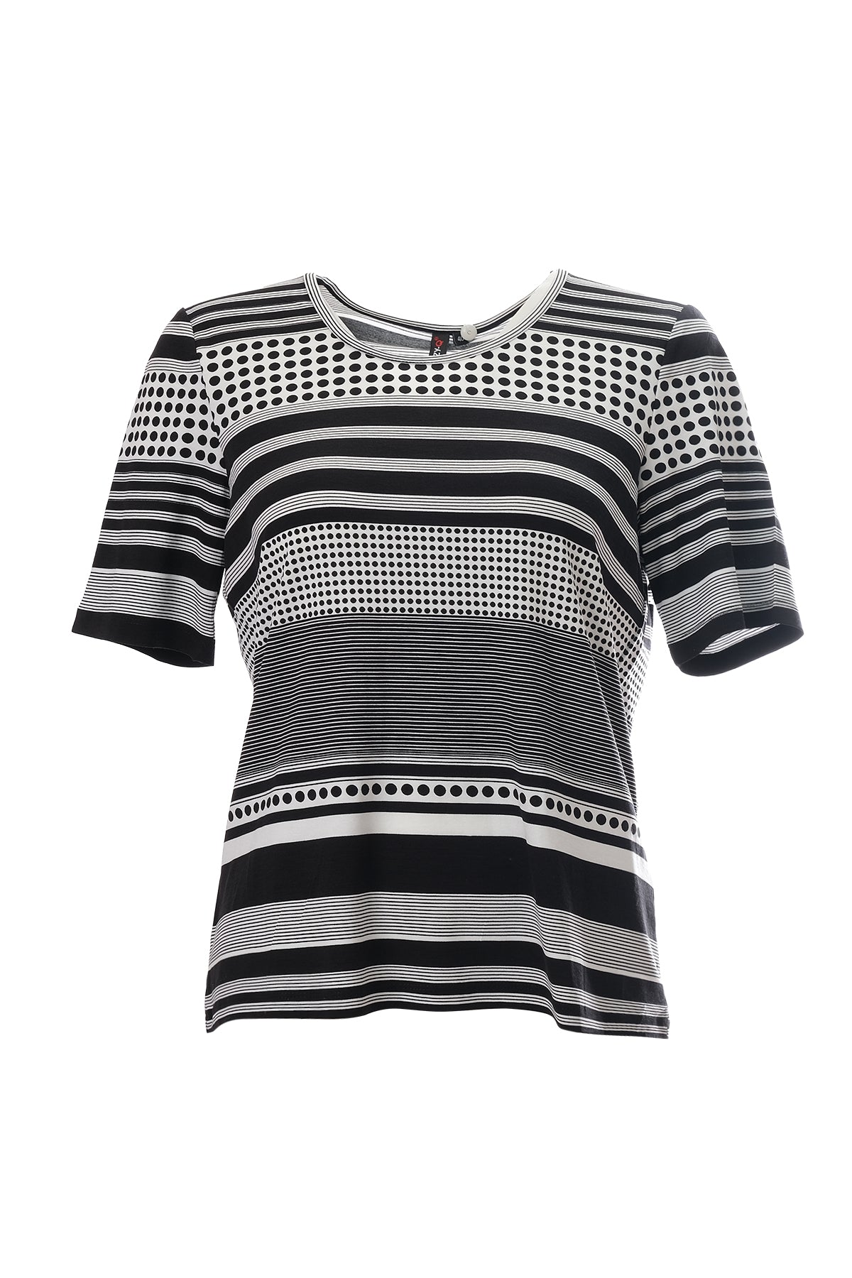 Canel Minimalist Kadın T-Shirt - Çizgili & Puantiyeli, Kısa Kol, Regular Fit Translation missing: tr.content.product_image_main