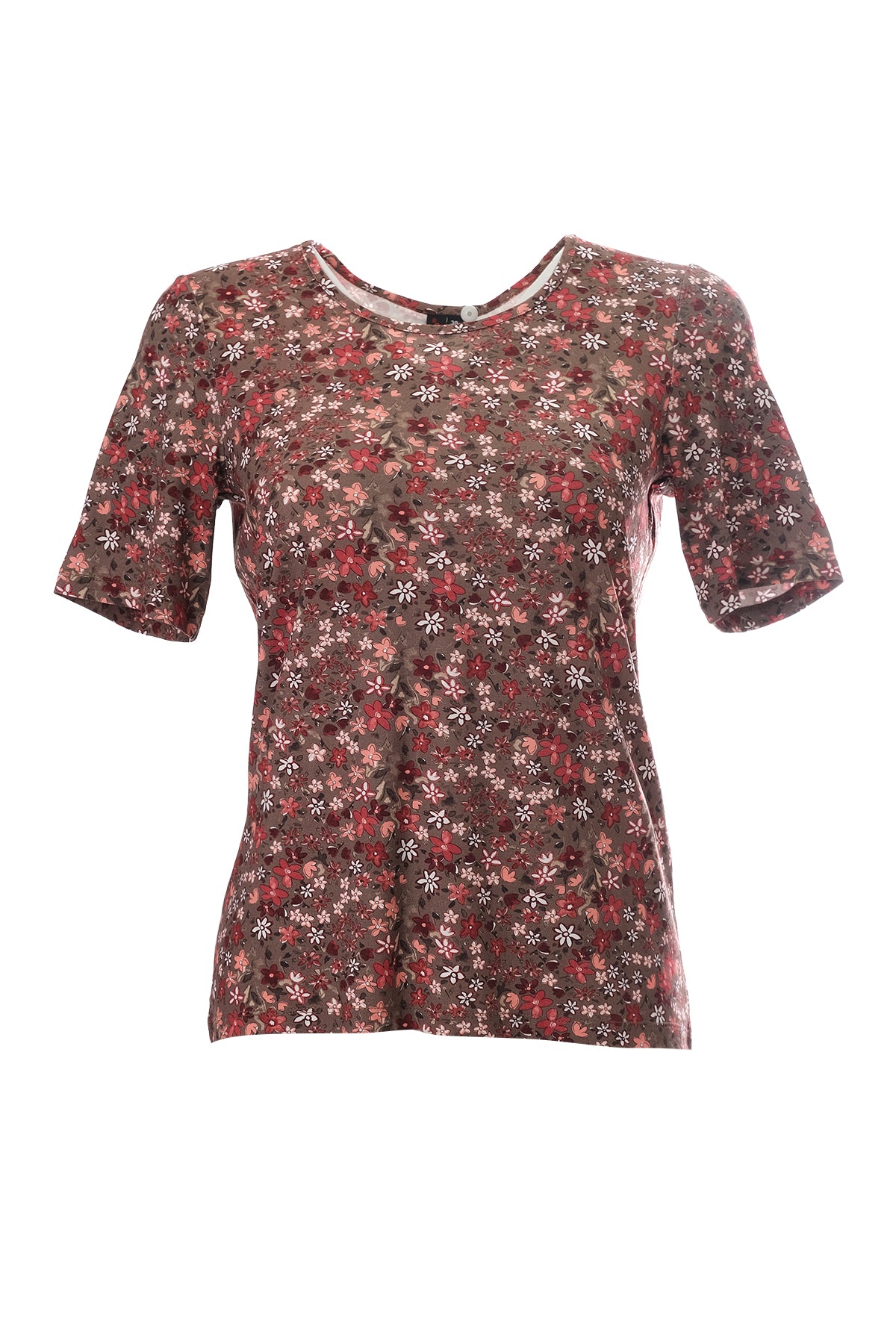 Canel Minimalist Çiçekli Kadın T-Shirt - Kısa Kol Regular Fit Translation missing: tr.content.product_image_main