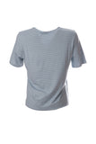 Canel Minimalist Çizgili Kısa Kol Kadın T-Shirt - Günlük Kullanım