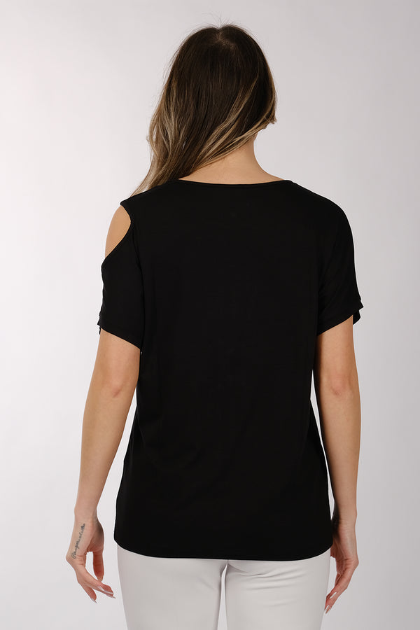 Daido Oversize Omuz Detaylı Kısa Kol Minimalist Kadın T-Shirt