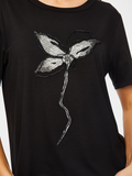 Kadın Önü Boncuk Çiçek Ve Nakış Detaylı T-Shirt Faik Sönmez