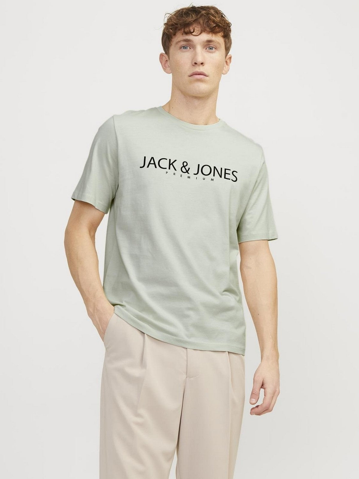 Jack&Jones Plus Oversize Minimalist Tişört - Kısa Kol Yuvarlak Yaka İkincil görsel