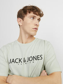 Jack&Jones Plus Oversize Minimalist Tişört - Kısa Kol Yuvarlak Yaka