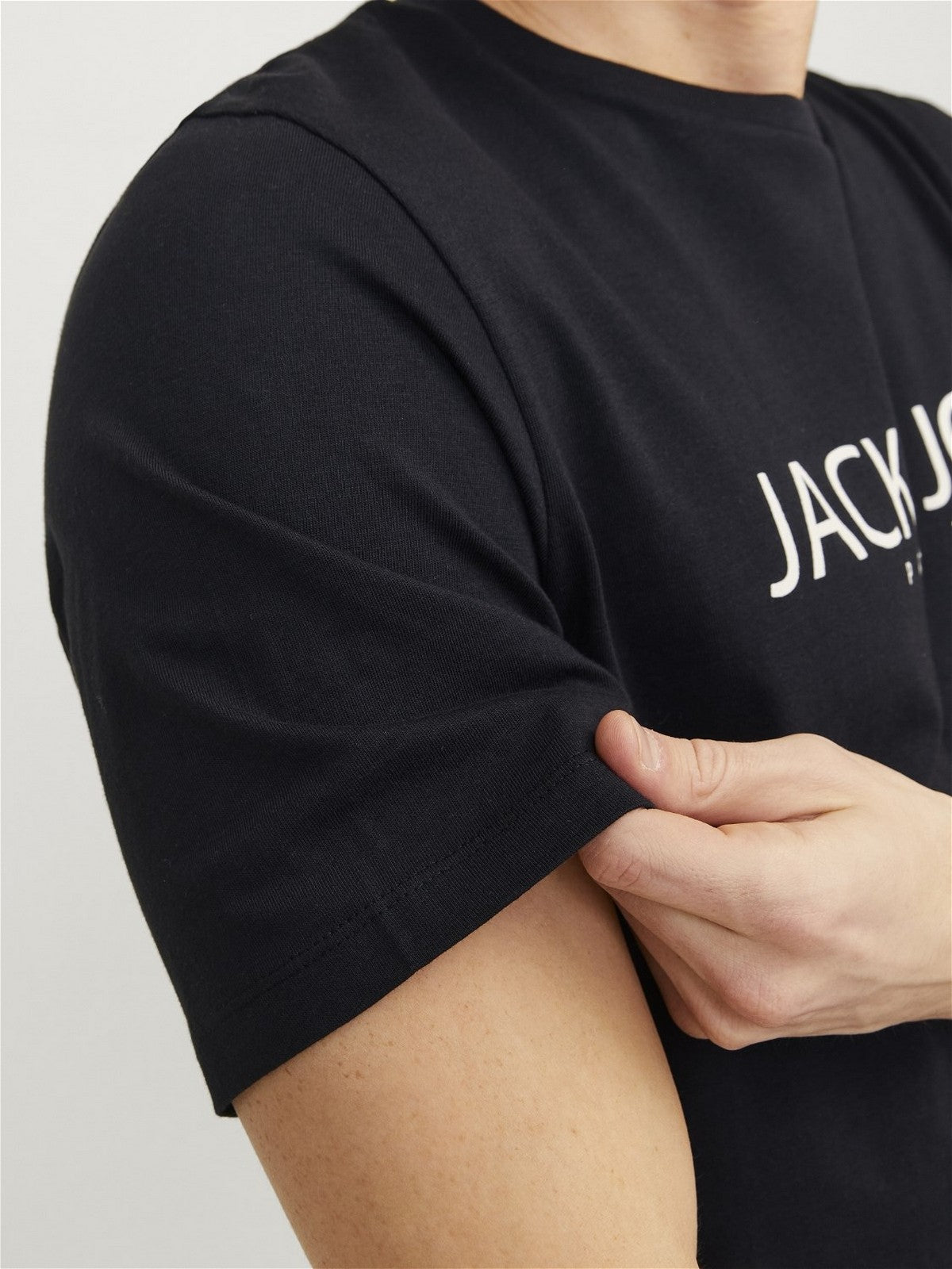 Jack&Jones Plus Oversize Minimalist Tişört - Kısa Kol Yuvarlak Yaka