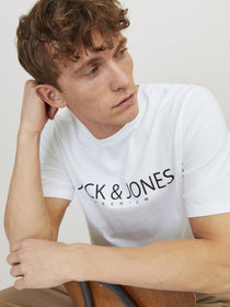 Jack&Jones Plus Oversize Minimalist Tişört - Kısa Kol Yuvarlak Yaka