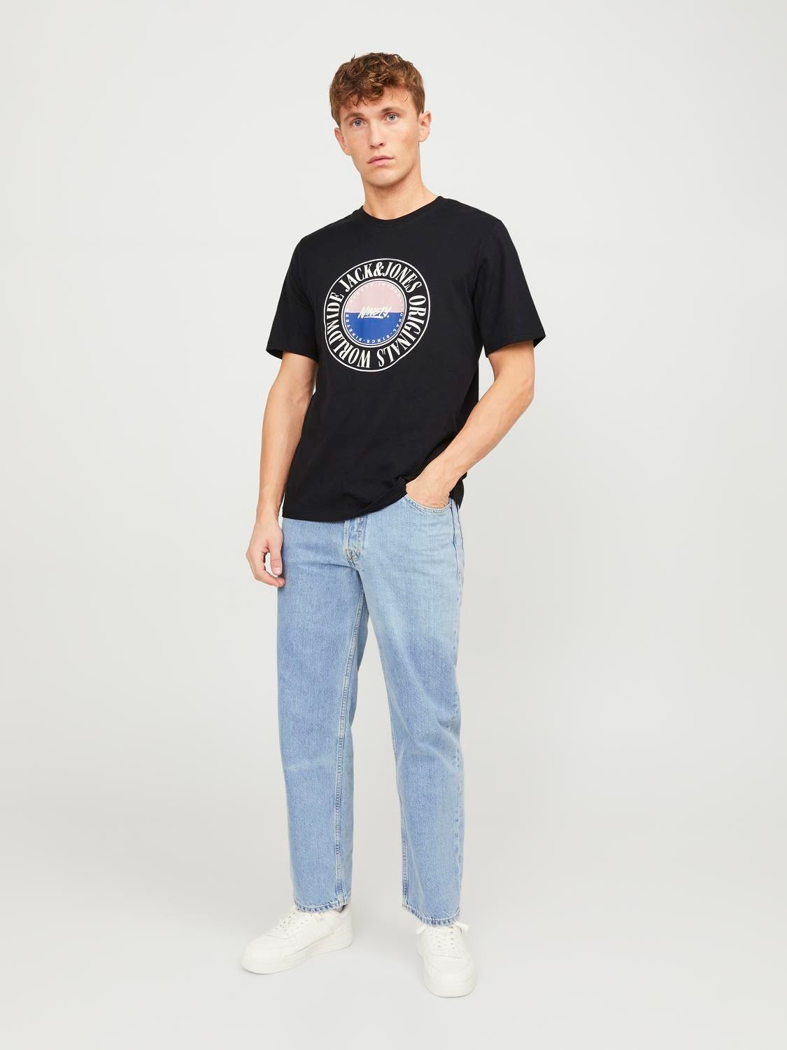 Jack&Jones Minimalist Oversize Erkek T-Shirt - Günlük Stil Translation missing: tr.content.product_image_main