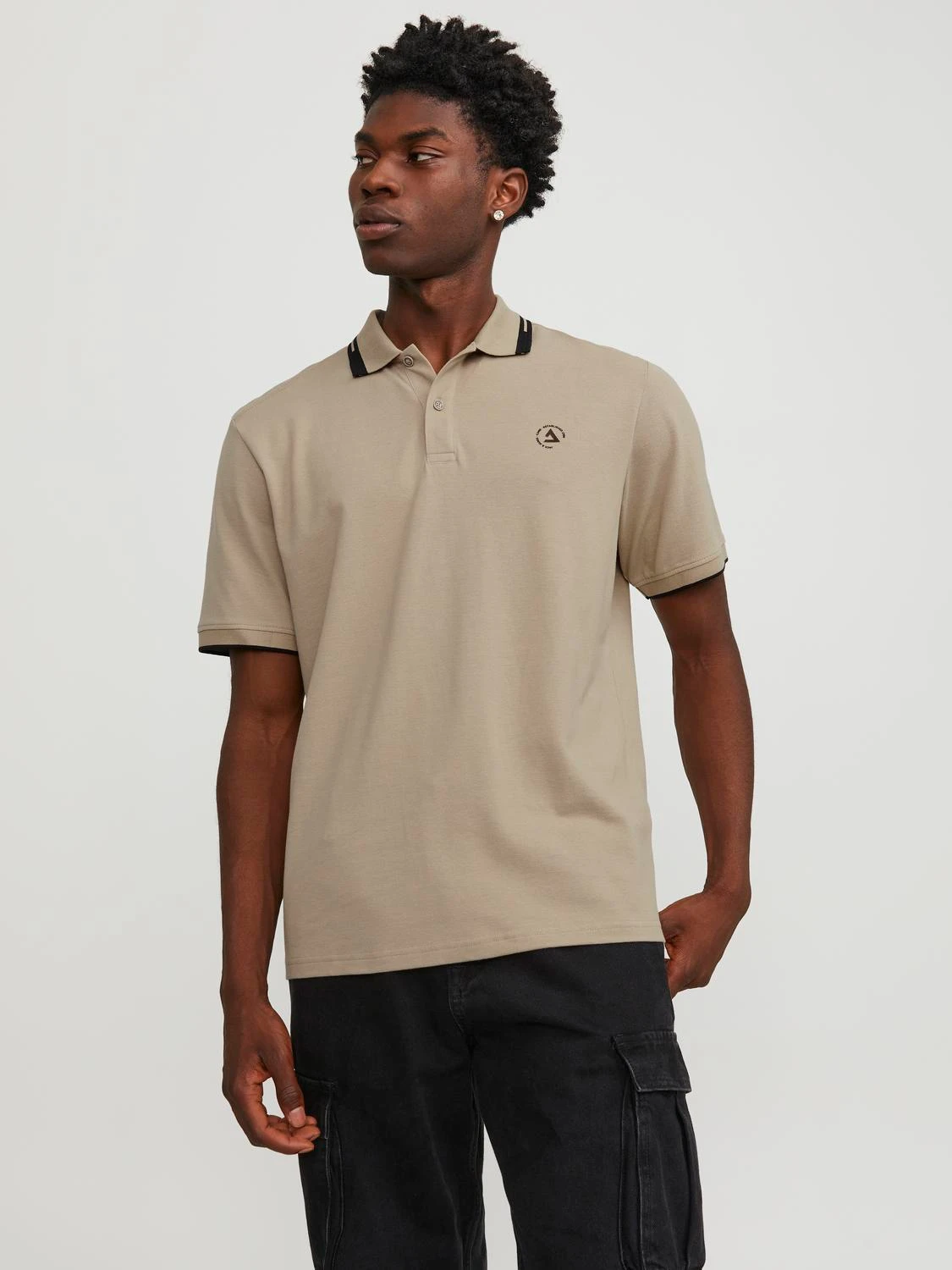 Jack&Jones Minimalist Polo Yaka Kısa Kol Erkek Tişört - Günlük Stil Ana görsel