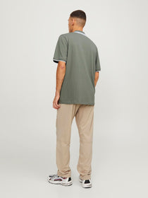 Jack&Jones Minimalist Polo Yaka Kısa Kol Erkek Tişört - Günlük Stil