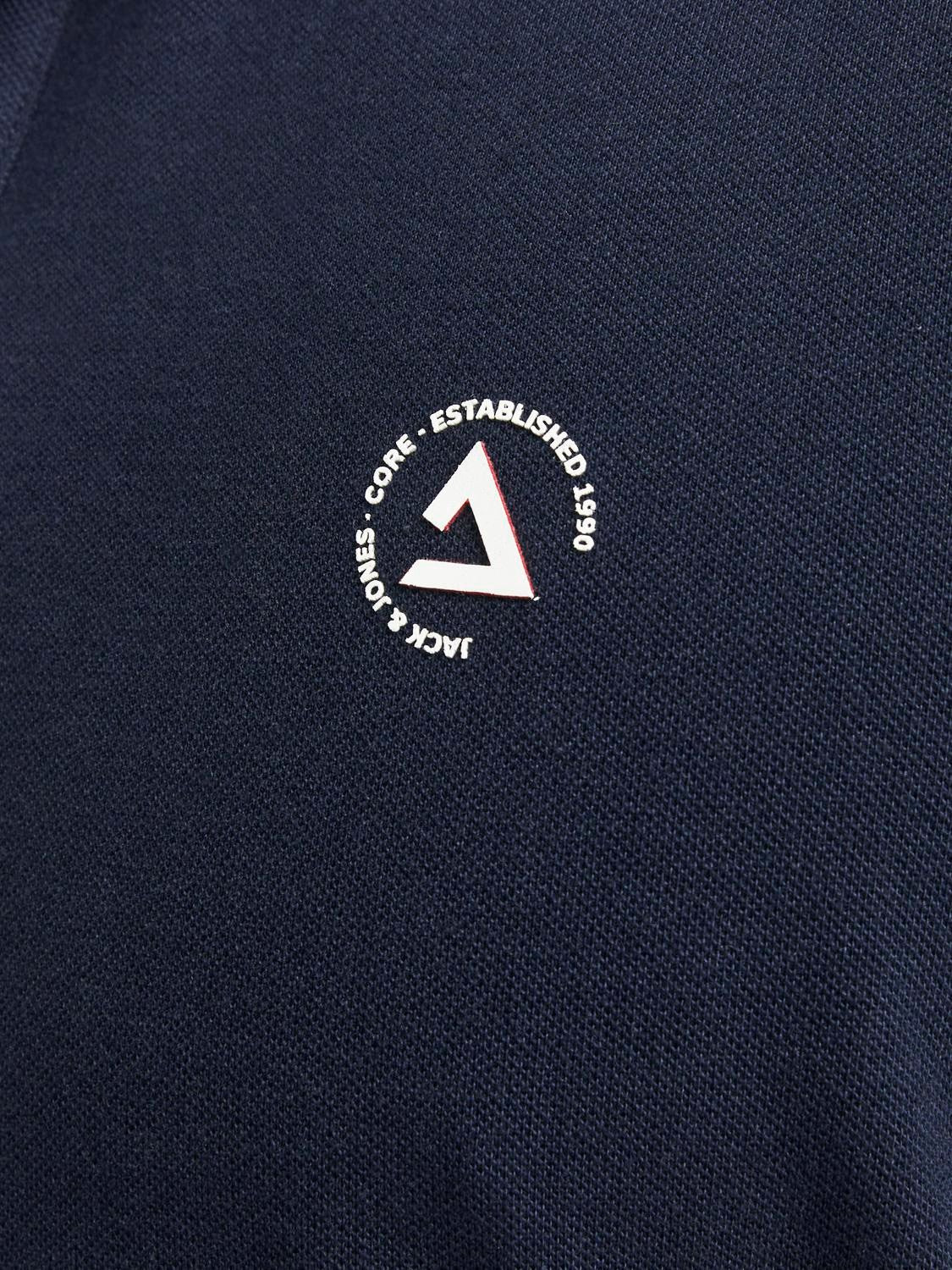 Jack&Jones Minimalist Polo Yaka Kısa Kol Erkek Tişört - Günlük Stil