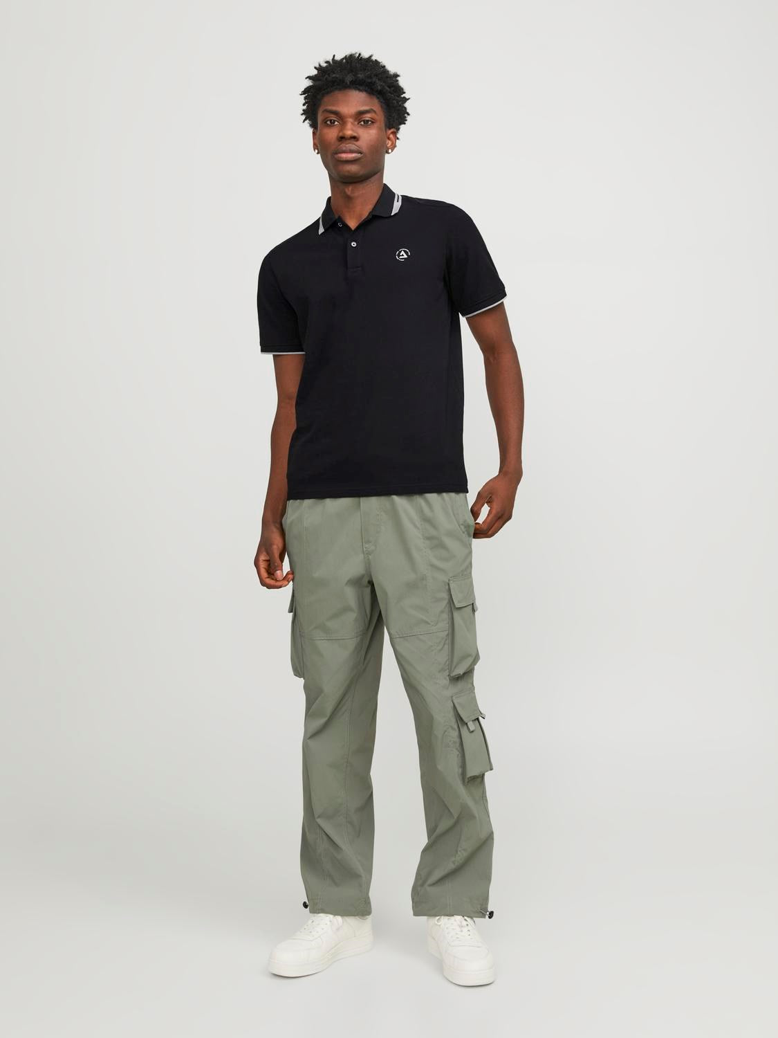 Jack&Jones Minimalist Polo Yaka Kısa Kol Erkek Tişört - Günlük Stil