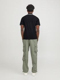 Jack&Jones Minimalist Polo Yaka Kısa Kol Erkek Tişört - Günlük Stil