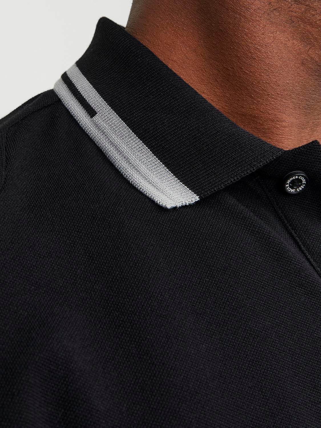 Jack&Jones Minimalist Polo Yaka Kısa Kol Erkek Tişört - Günlük Stil