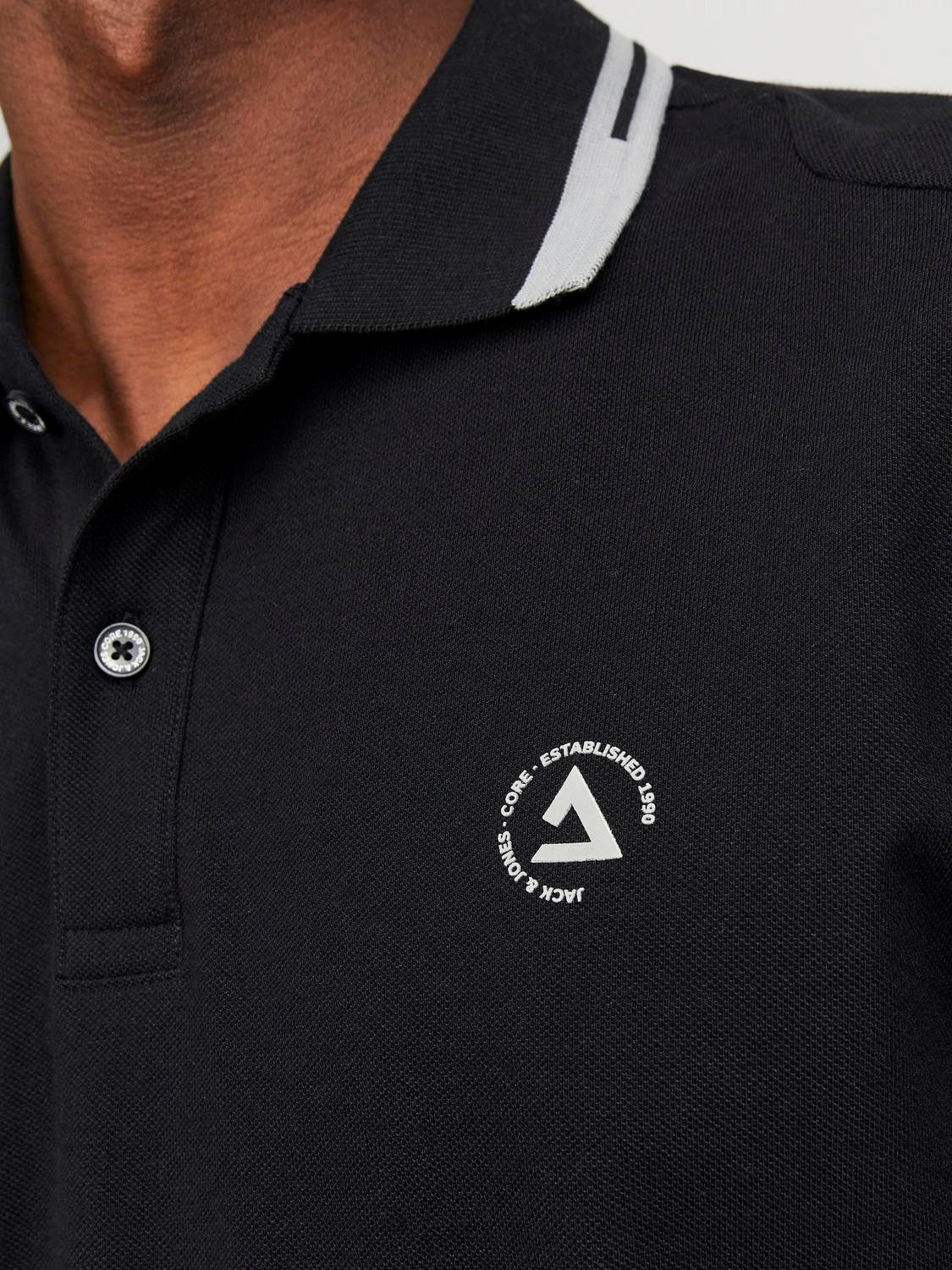 Jack&Jones Minimalist Polo Yaka Kısa Kol Erkek Tişört - Günlük Stil