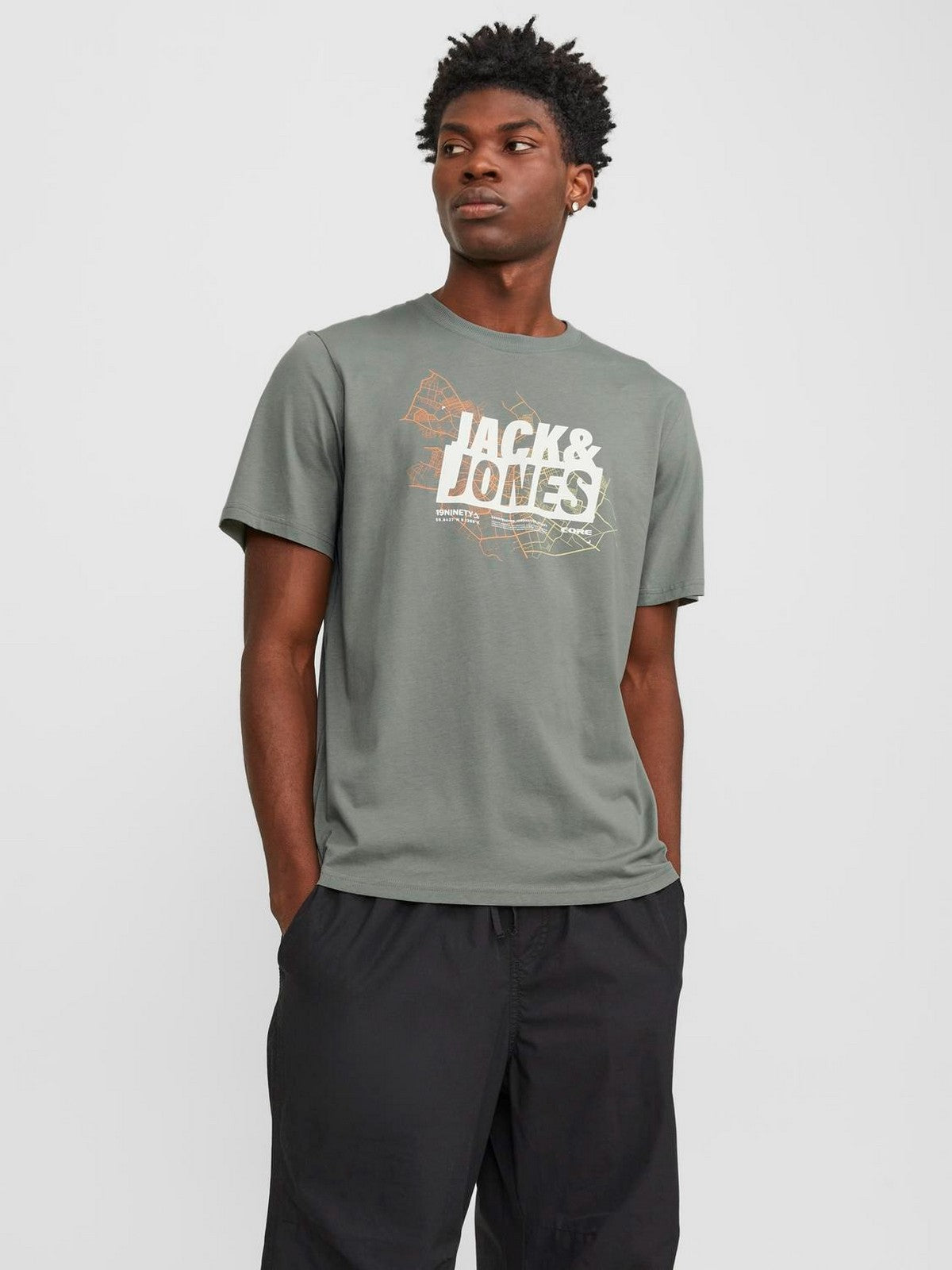 Jack&Jones Oversize Minimalist Erkek T-Shirt - Kısa Kol - Günlük Stil
