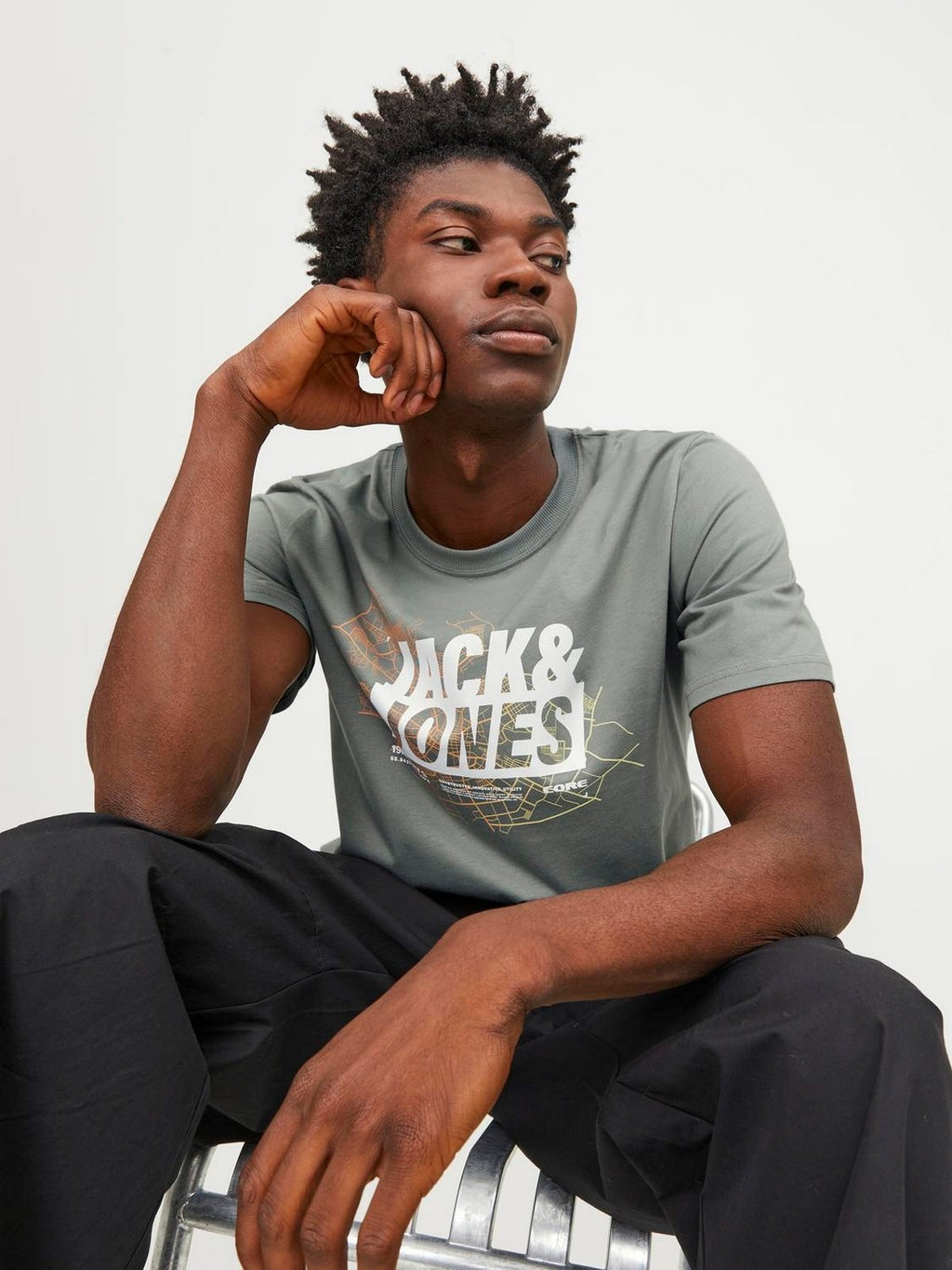 Jack&Jones Oversize Minimalist Erkek T-Shirt - Kısa Kol - Günlük Stil