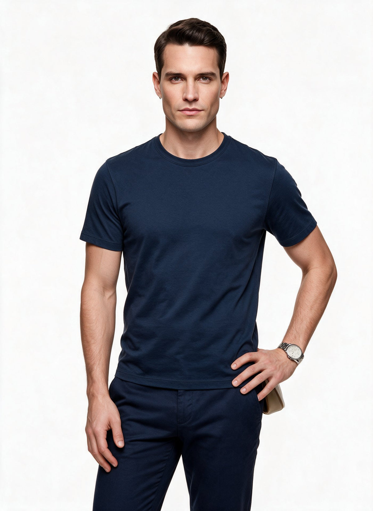JSCO Erkek Bisiklet Yaka Pamuklu Kısa Kollu Standart Kalıp T-Shirt JSJS068 Ana görsel