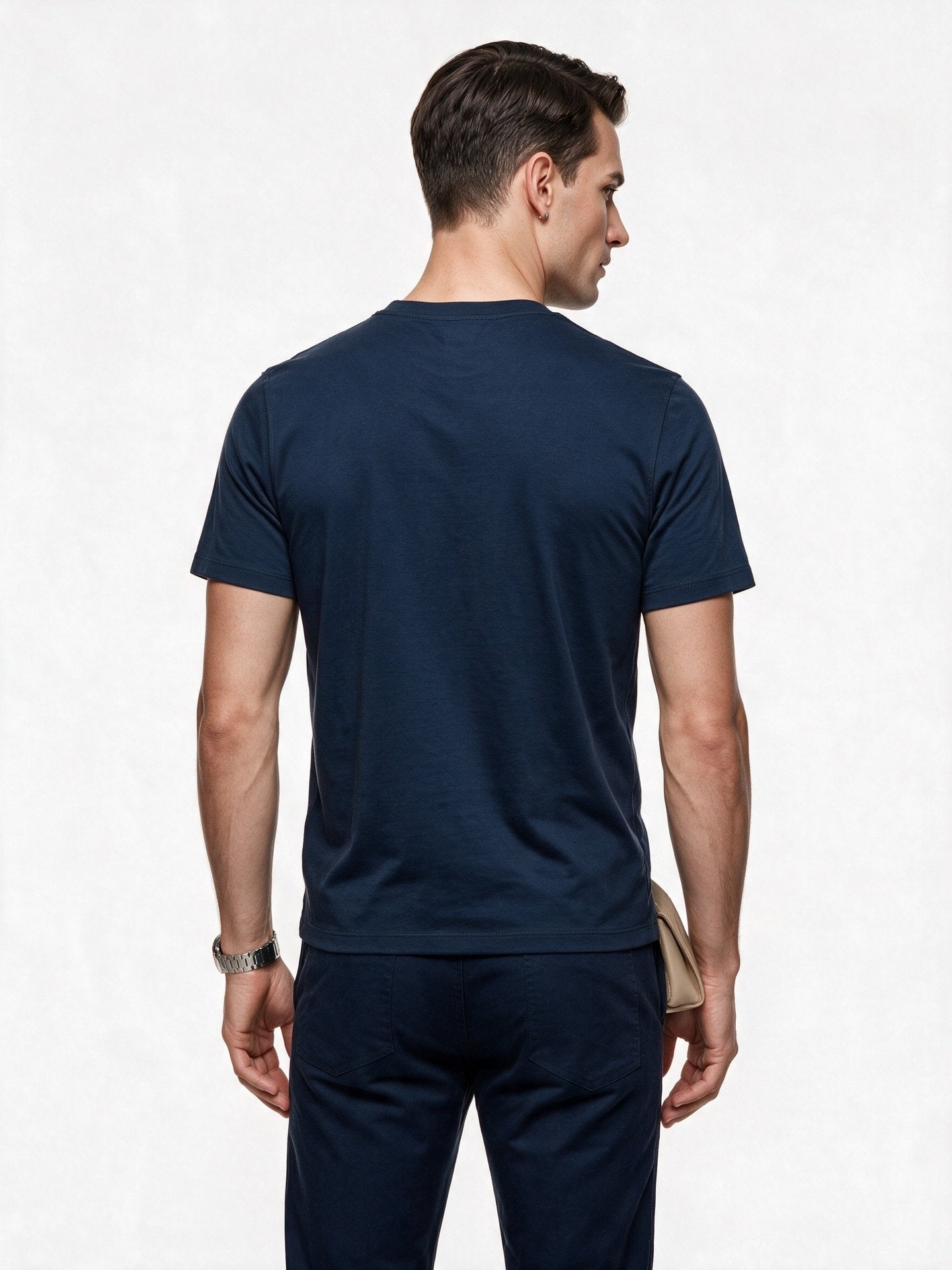JSCO Erkek Bisiklet Yaka Pamuklu Kısa Kollu Standart Kalıp T-Shirt JSJS068 İkincil görsel