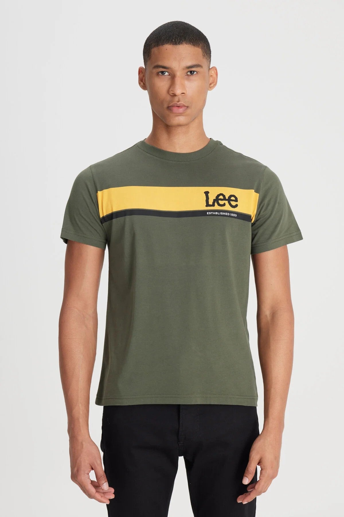 Lee Erkek Minimalist Regular Fit Kısa Kol Tişört - Günlük Kullanım Ana görsel