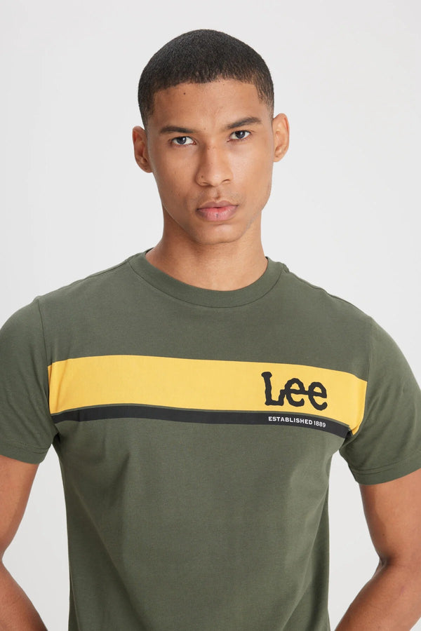 Lee Erkek Minimalist Regular Fit Kısa Kol Tişört - Günlük Kullanım