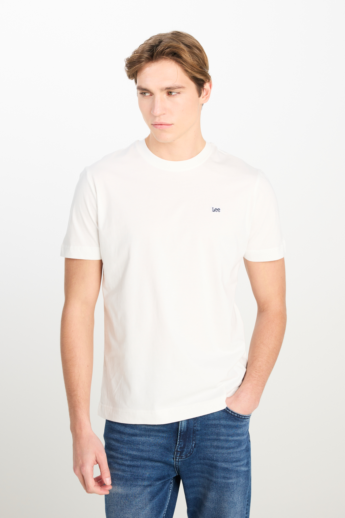 Regular Fit Normal Kesim Bisiklet Yaka Pamuklu T-Shirt Lee Translation missing: tr.content.product_image_main