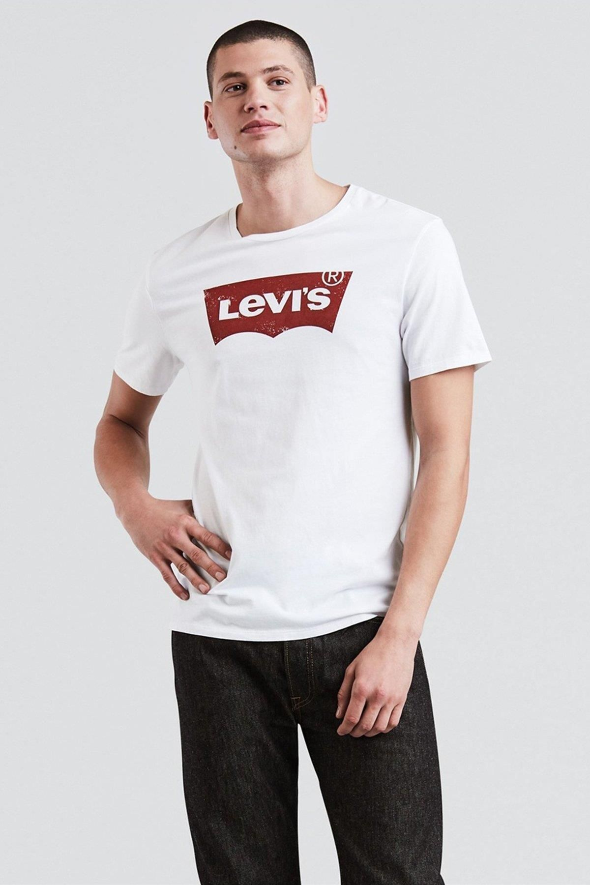 Levi's Erkek Minimalist Kısa Kol T-Shirt - Oversize Kalıp Ana görsel