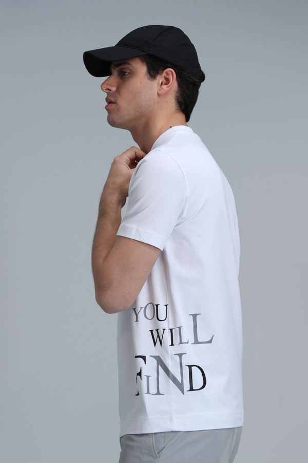Lufian Oversize Kısa Kol Yuvarlak Yaka Erkek T-Shirt - Minimalist Stil