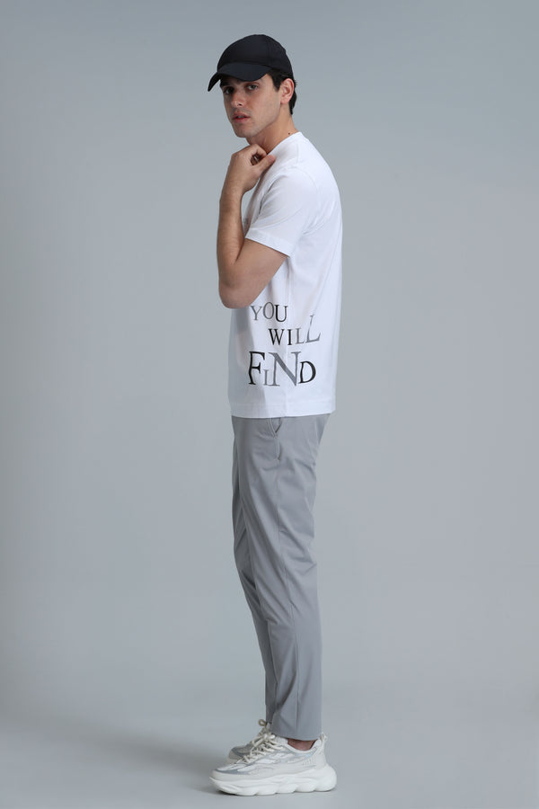 Lufian Oversize Kısa Kol Yuvarlak Yaka Erkek T-Shirt - Minimalist Stil