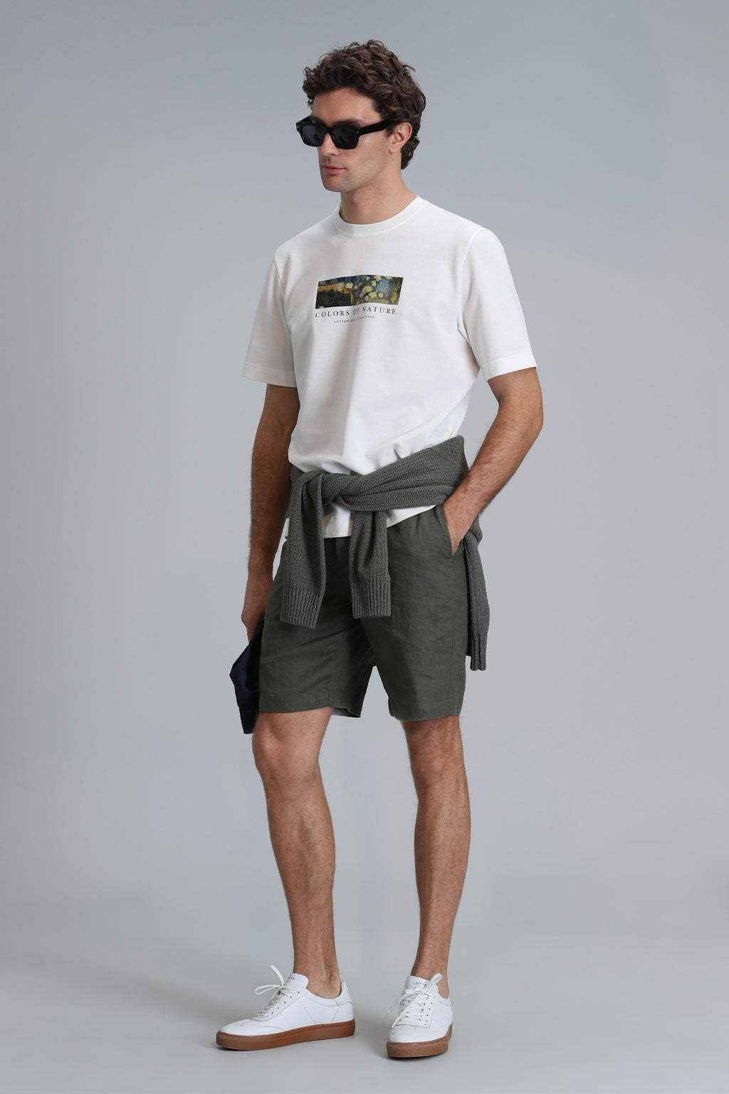 Lufian Minimalist Oversize Erkek T-Shirt - Kısa Kol - Günlük Kullanım