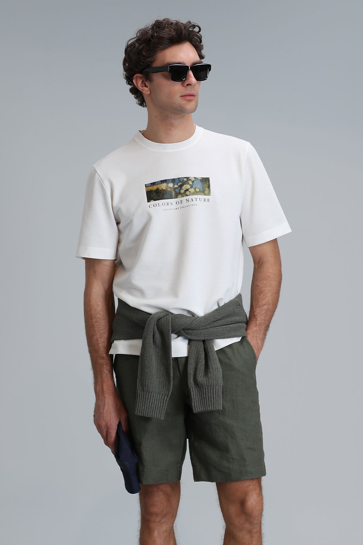 Lufian Minimalist Oversize Erkek T-Shirt - Kısa Kol - Günlük Kullanım