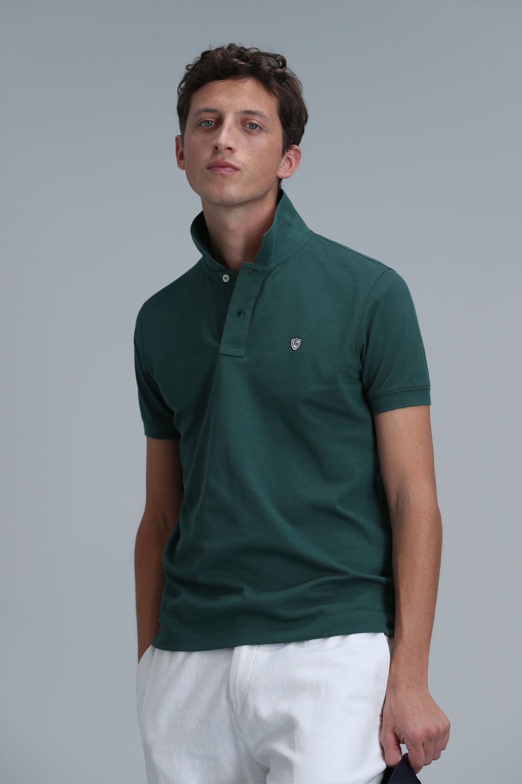 Lufian Minimalist Polo Yaka Kısa Kol Erkek T-Shirt - Günlük Şıklık