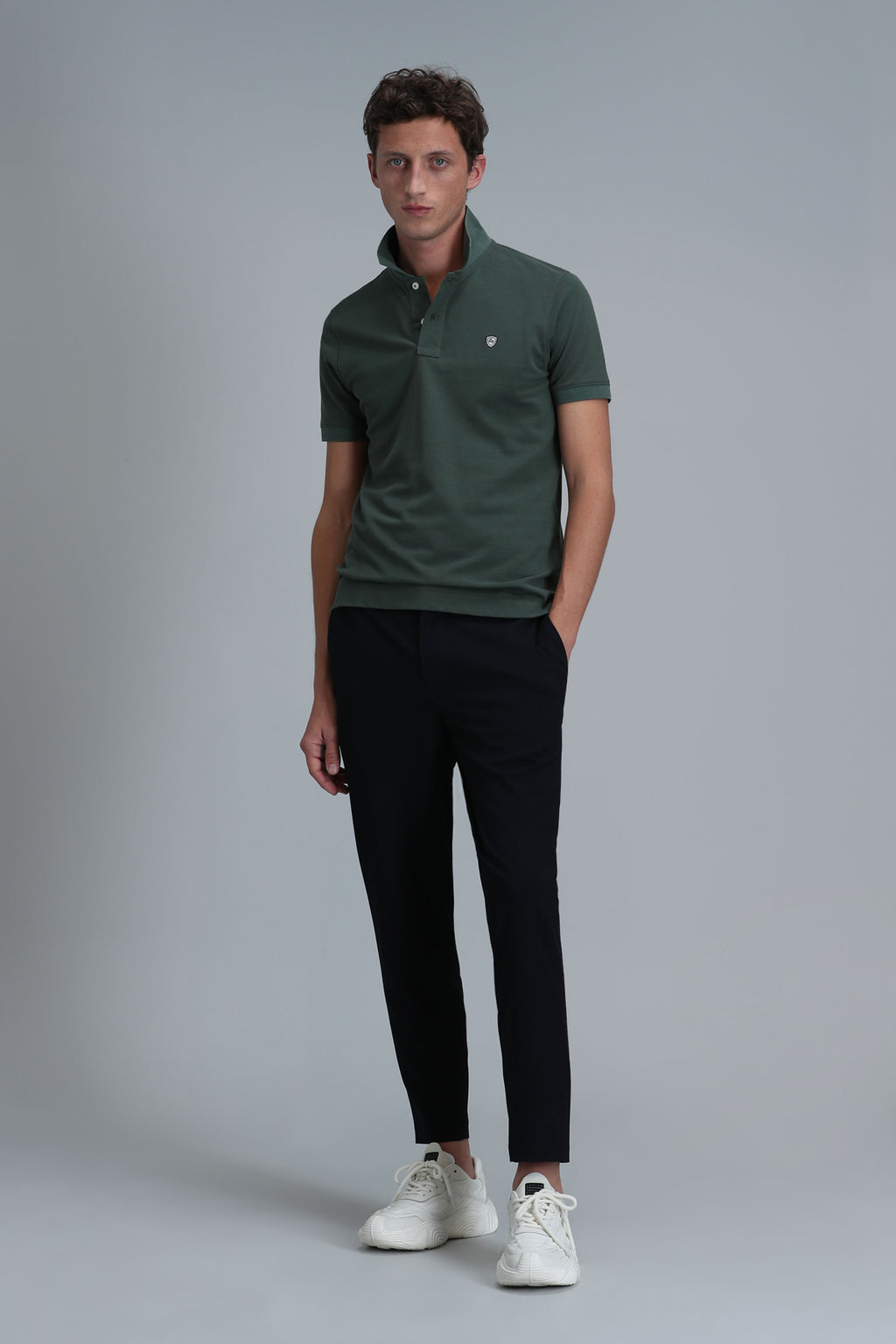 Lufian Minimalist Polo Yaka Kısa Kol Erkek T-Shirt - Günlük Şıklık