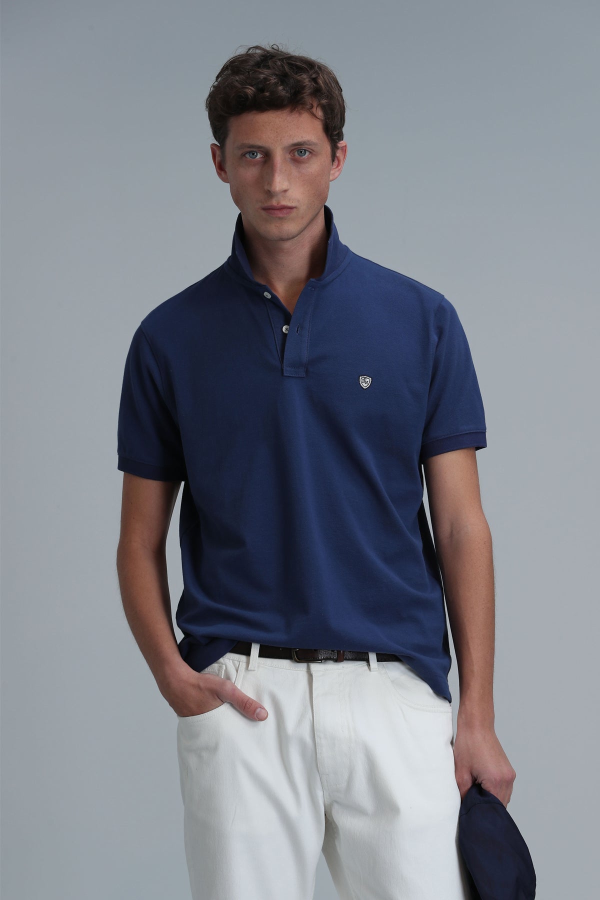 Lufian Minimalist Polo Yaka Kısa Kol Erkek T-Shirt - Günlük Şıklık