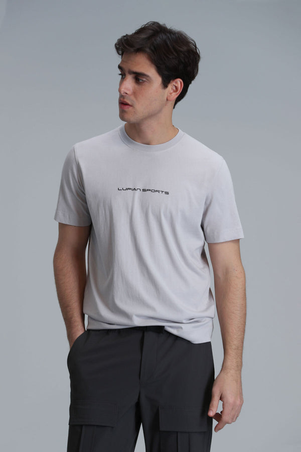 Lufian Oversize Minimalist Erkek T-Shirt - Kısa Kol Yuvarlak Yaka Günlük