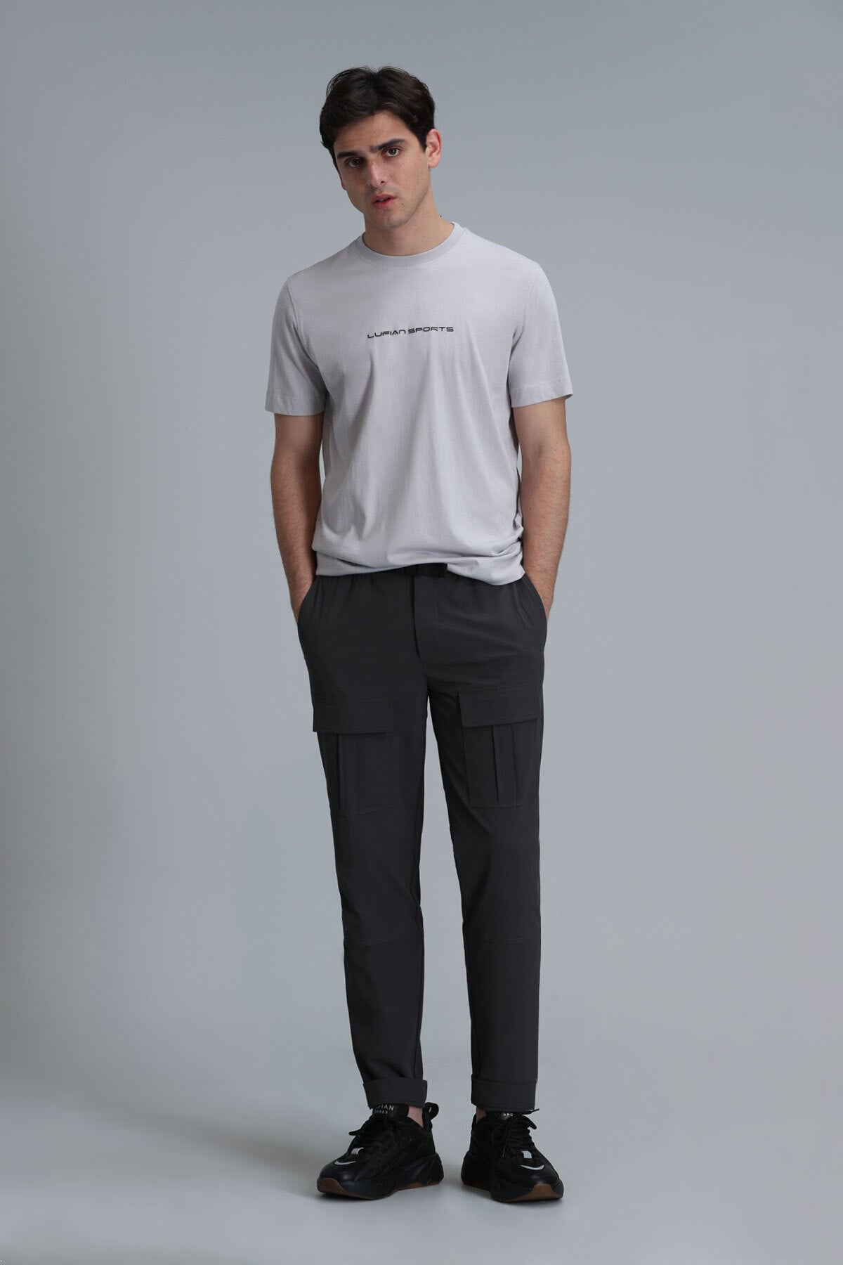 Lufian Oversize Minimalist Erkek T-Shirt - Kısa Kol Yuvarlak Yaka Günlük