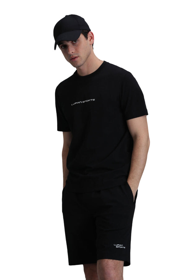 Lufian Oversize Minimalist Erkek T-Shirt - Kısa Kol Yuvarlak Yaka Günlük
