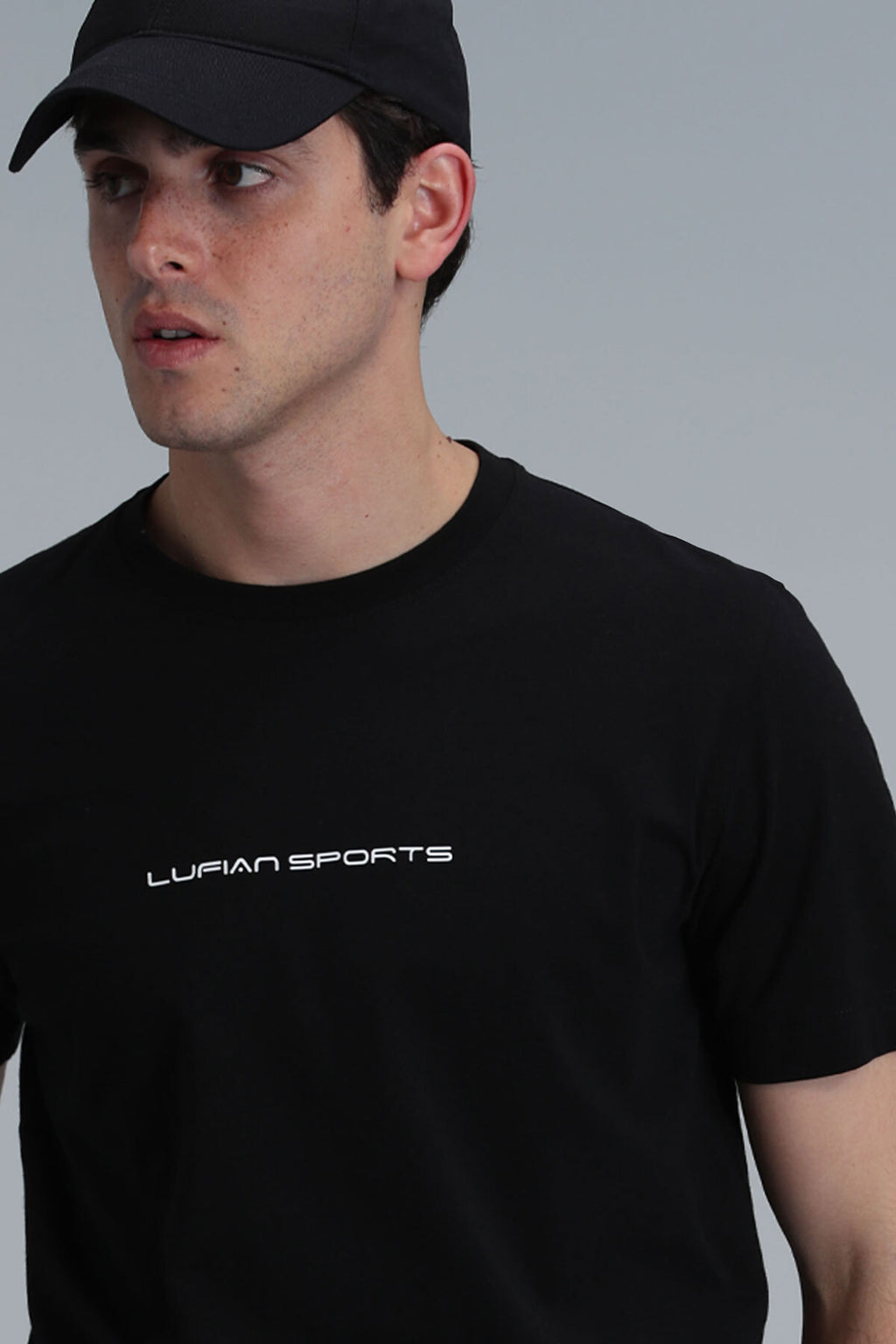 Lufian Oversize Minimalist Erkek T-Shirt - Kısa Kol Yuvarlak Yaka Günlük