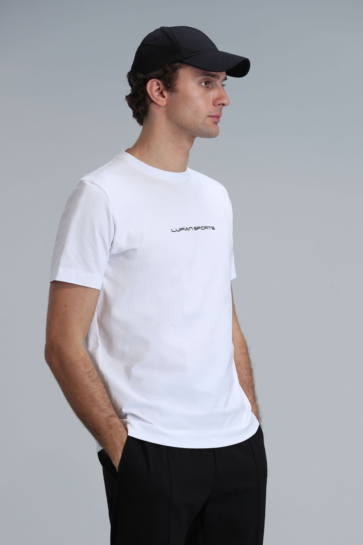 Lufian Oversize Minimalist Erkek T-Shirt - Kısa Kol Yuvarlak Yaka Günlük