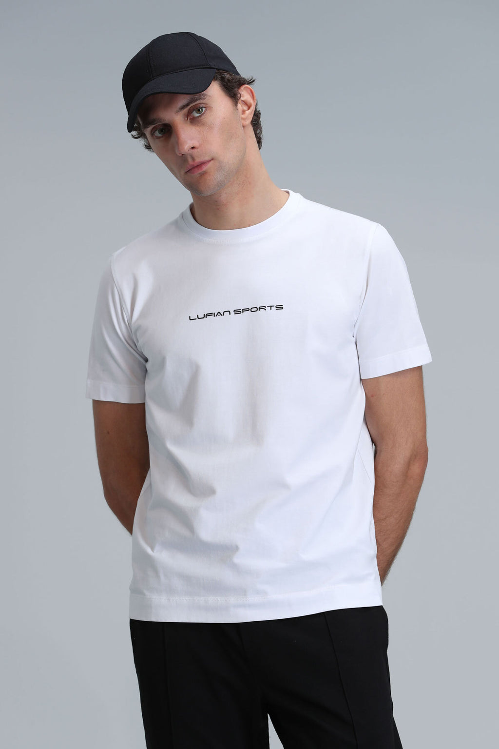 Lufian Oversize Minimalist Erkek T-Shirt - Kısa Kol Yuvarlak Yaka Günlük