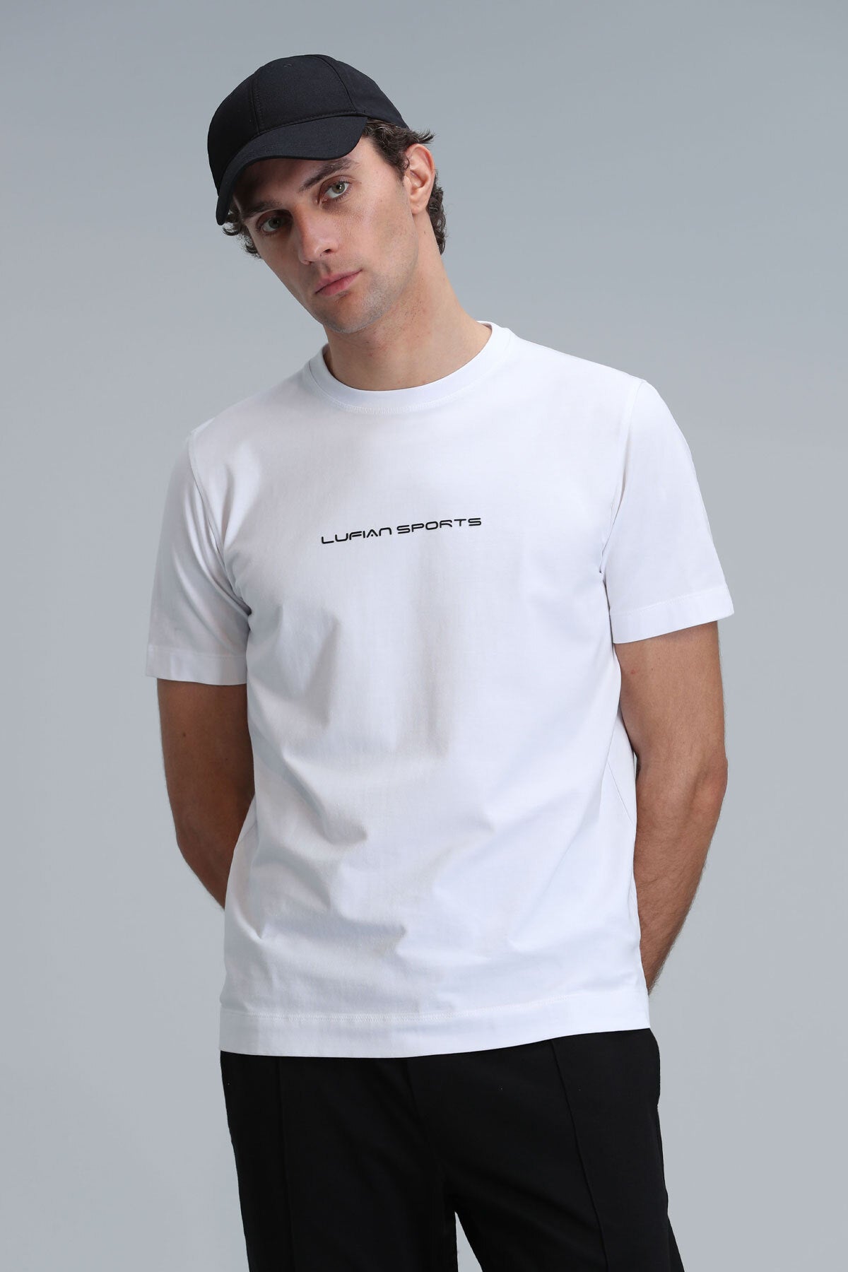 Lufian Oversize Minimalist Erkek T-Shirt - Kısa Kol Yuvarlak Yaka Günlük