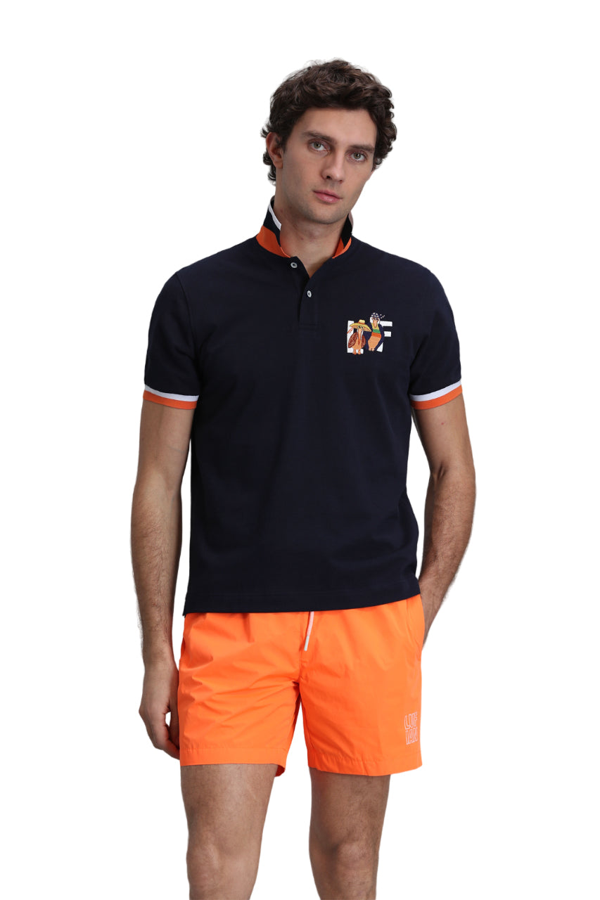 Lufian Minimalist Polo Yaka Kısa Kol Erkek T-Shirt - Günlük Şıklık