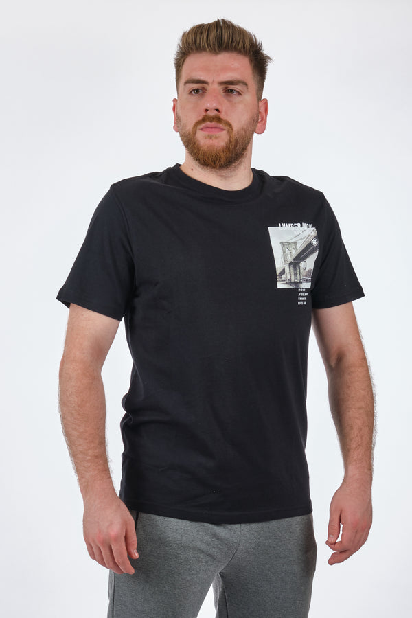 Lumberjack Oversize Erkek T-Shirt - Brooklyn Köprüsü Baskılı