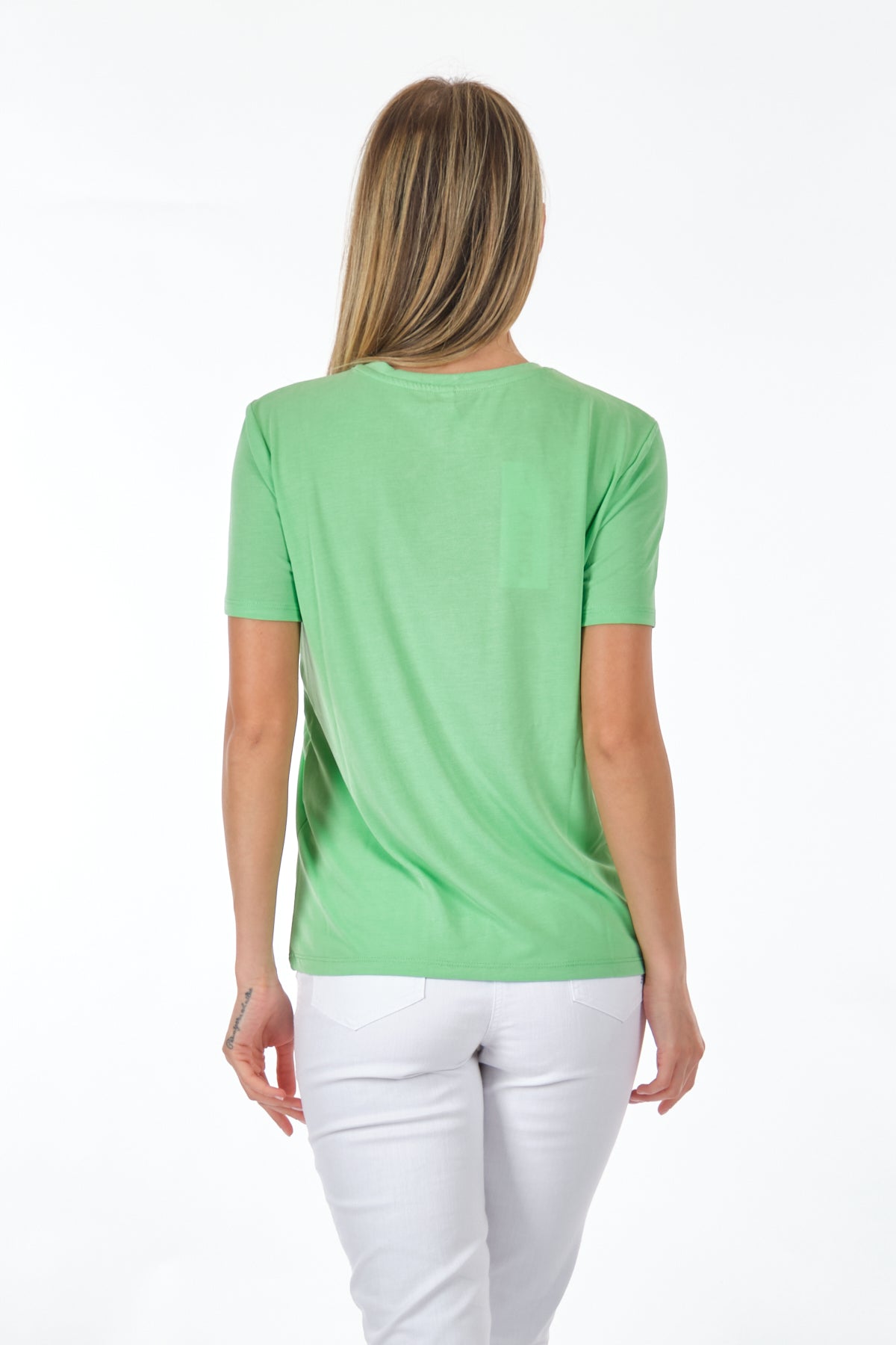 Only Minimalist Oversize Tişört - Yuvarlak Yaka Kısa Kol - Günlük