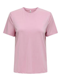 Only Minimalist Oversize Tişört - Yuvarlak Yaka Kısa Kol - Günlük