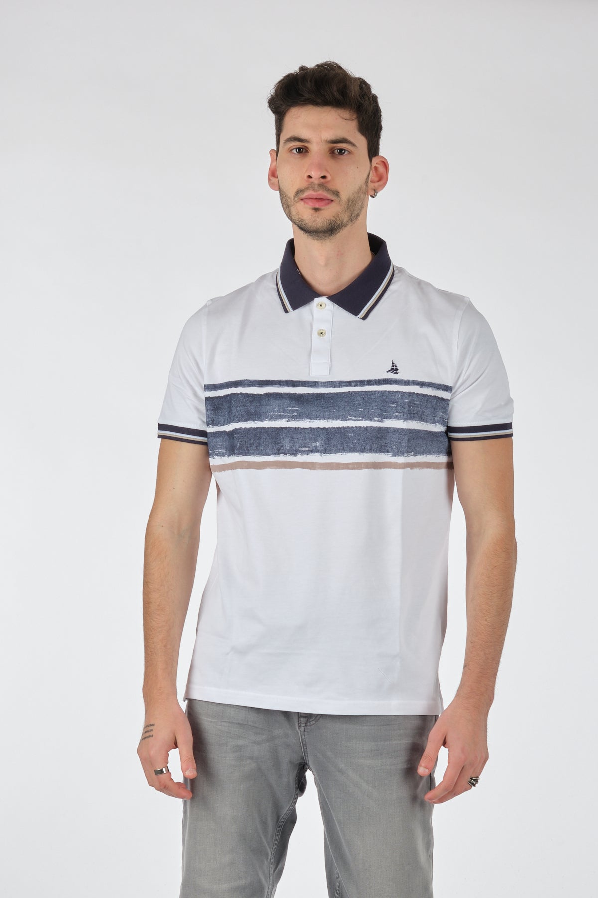 Porto Cervo Erkek Minimalist Polo Yaka Kısa Kol T-Shirt - Günlük Şıklık Translation missing: tr.content.product_image_secondary