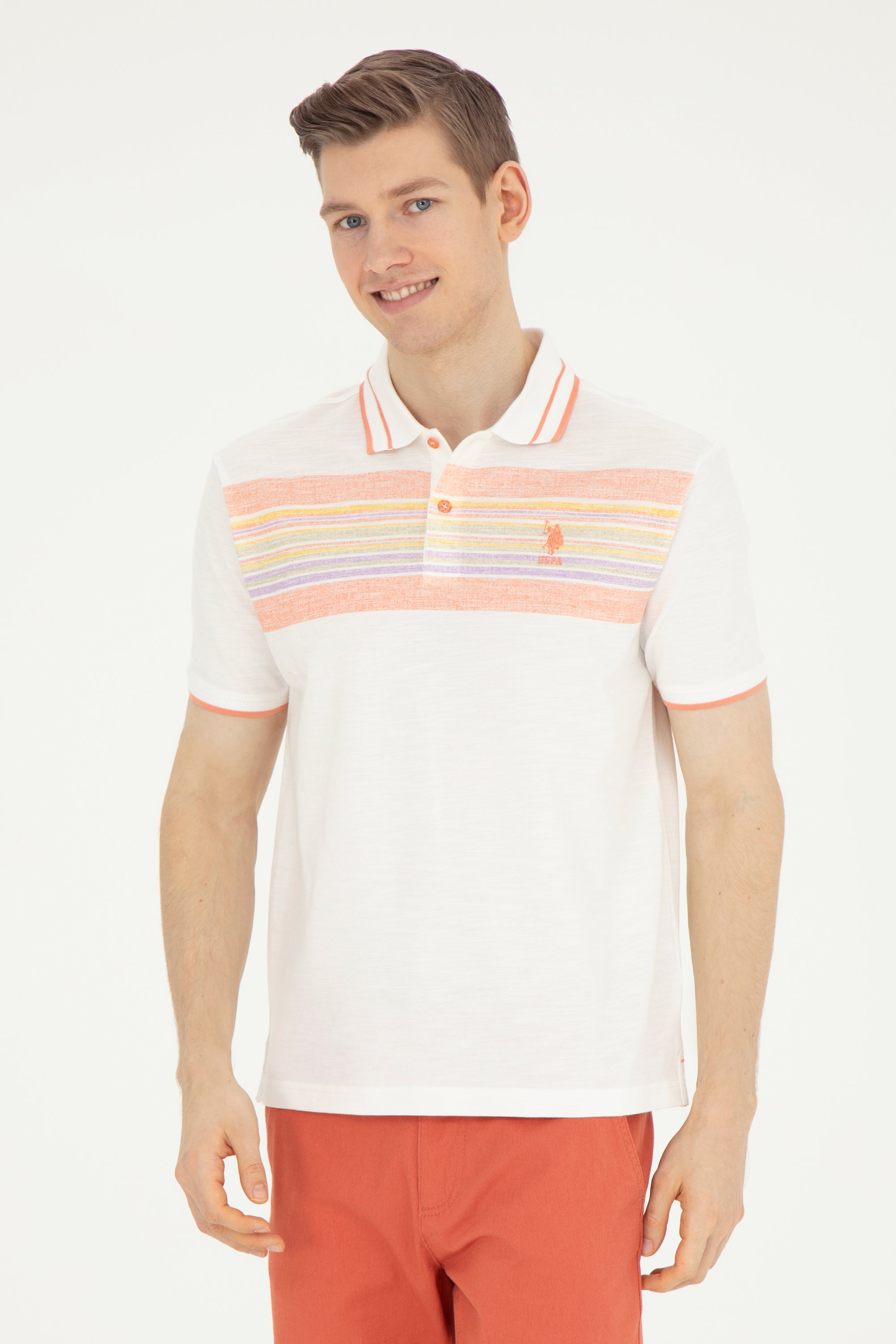 U.S. Polo Assn. Erkek Minimalist Polo Yaka Kısa Kol T-Shirt - Günlük Stil Translation missing: tr.content.product_image_main