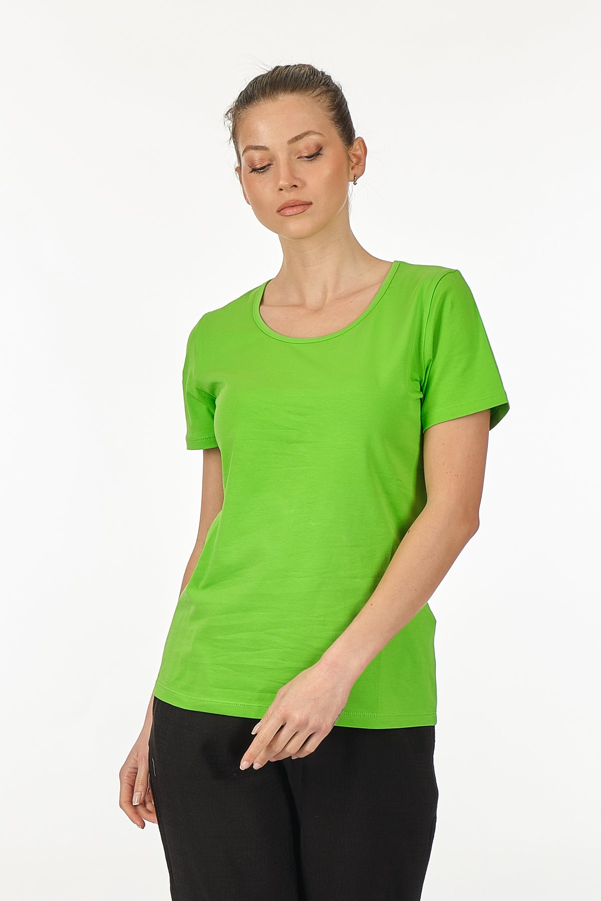 Vedi Minimalist Kadın T-Shirt - Kısa Kol Yuvarlak Yaka - Günlük Translation missing: tr.content.product_image_secondary