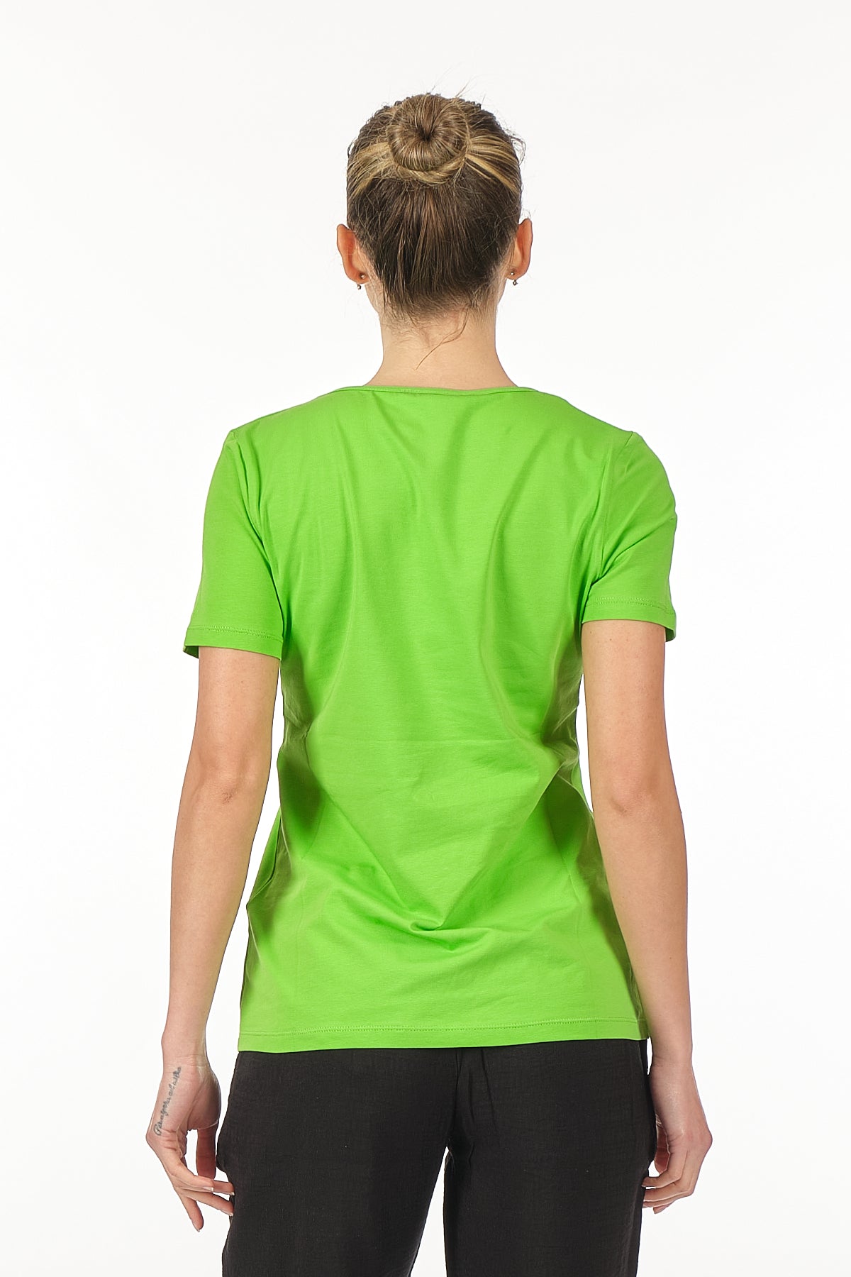 Vedi Minimalist Kadın T-Shirt - Kısa Kol Yuvarlak Yaka - Günlük