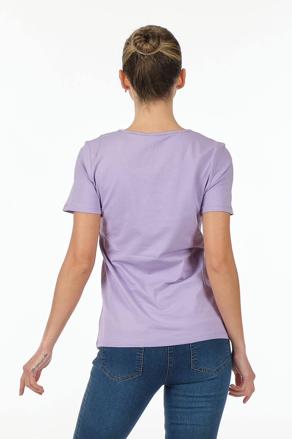 Vedi Minimalist Kadın T-Shirt - Kısa Kol Yuvarlak Yaka - Günlük